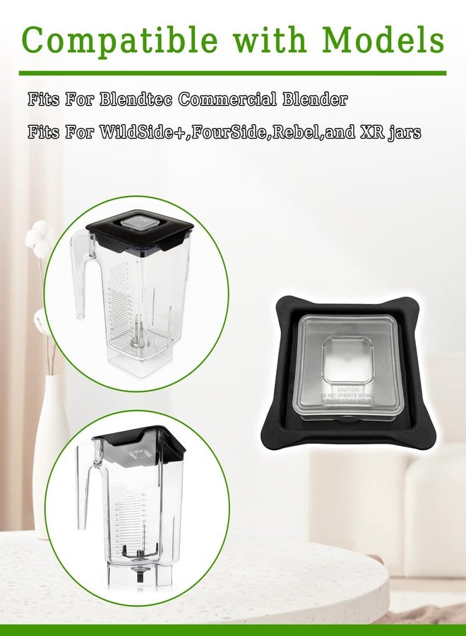 Taruimoo Blender Lid Replacement Compatible with Blendtec Commercial Blender,Soft Vented Gripper Mix-in with Square Clear Plug Compatible with WildSide+ and FourSide jars - Image 3